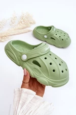 Dětské pěnové pantofle Crocs Zelená Cloudy