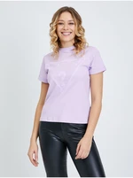 Light Purple Women's T-Shirt Guess Dianna - Women