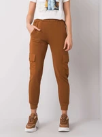 Brown sweatpants with pockets by Betsy RUE PARIS