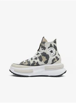 Beige Women's Patterned Ankle Sneakers Converse Run Star Legacy - Women's