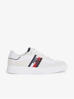 Men's cream sneakers with suede details Tommy Hilfiger - Men's