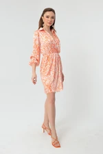 Lafaba Women's Orange Double Breasted Dress