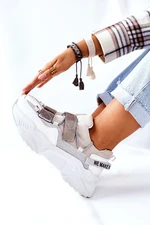 Women's sports shoes Sneakersy silver Katerini