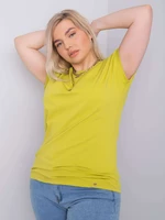 Svetlozelené bavlnené tričko Leanne vo väčšej veľkosti