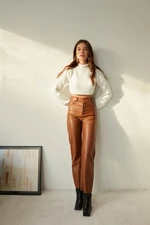 VATKALI Leather Pants Brown