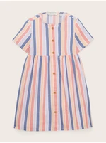 Orange-Blue Girl Striped Dress Tom Tailor - Girls