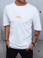 White men's T-shirt Dstreet z with print