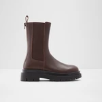 Brown Women's Leather Ankle Boots on ALDO Maple Platform - Ladies