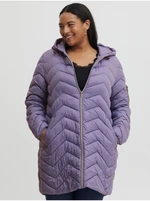 Purple Ladies Quilted Jacket Fransa - Women