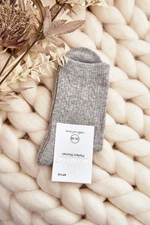 Women's Cotton Socks with Embossing Grey