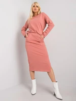 Dirty pink two-piece sweatshirts