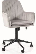 SIGNAL Kancelářská židle Q-886 VELVET světle šedá