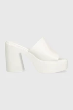 Kožené pantofle Aldo Maysee dámské, bílá barva, na podpatku, 13542925.MAYSEE
