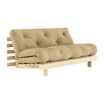 Żółta rozkładana sofa 160 cm Roots – Karup Design
