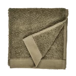 Oliwkowy ręcznik z bawełny frotte Södahl, 60x40 cm