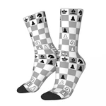 Hip-hop Chess Opening Ruy Lopez Theme Sports Crew Socks Merch All Season Spanish Game Warm Crew Socks Sweat Absorbing