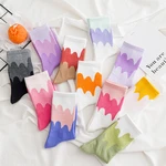 Cute Candy Colors Women Stockings Korean Version Spring and Autumn Sock Japanese Ins Trend Harajuku Ice Cream Socks Meias