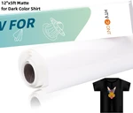 HTVRONT 12"X5FT Sublimation HTV Vinyl for Dark/Light Colored Shirts Dye Sub Heat Transfer Vinyl for Sublimation Cotton Fabric