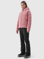 Dámská lyžařská péřová bunda membrána 5000 - pudrově růžová