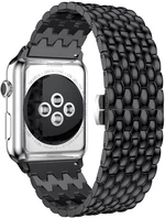 4wrist Ocelový tah s dračím vzorem pro Apple Watch 42/44/45/49 mm - Black