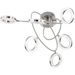 WOFI GEZA 9389.06.64.7000 LED stropná lampa 27 W  teplá biela niklová (matná)