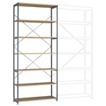 Manuflex RP1626.2001 základný modul regálu oddelenia 100 kg (š x v x h) 1220 x 3000 x 400 mm ocel práškovo lakované červ