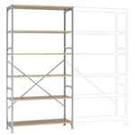 Manuflex RM2177 základný modul regálu oddelenia 140 kg (š x v x h) 1280 x 2000 x 600 mm ocel pozinkované pozinkovaný dre