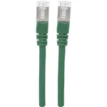 Intellinet 737111 RJ45 sieťové káble, prepojovacie káble CAT 6A S/FTP 20.00 m zelená fóliové tienenie, tienenie pletivom
