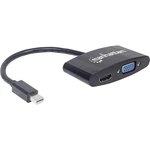 Manhattan 152709 DisplayPort / VGA / HDMI adaptér [1x mini DisplayPort zástrčka - 1x VGA zásuvka, HDMI zásuvka] čierna