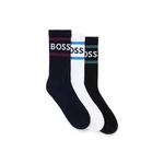 HUGO BOSS Three Pair Pack Of Short Socks With Stripes And Logo