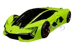 Lamborghini Terzo Millennio Lime Green with Black Top and Carbon Accents 1/24 Diecast Model Car by Bburago