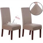 2Pcs Stretch Chair Covers Removable Waterproof Dining Chairs Protector Soft Seat Slipcover for Dining Room Wedding Banqu