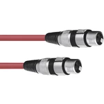Omnitronic 30220900 XLR prepojovací kábel [1x XLR zástrčka 3pólová - 1x XLR zásuvka 3pólová] 1.50 m červená