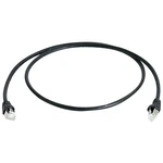 Telegärtner L00004A0060 RJ45 sieťové káble, prepojovacie káble CAT 6A S/FTP 7.50 m čierna samozhášavý, s ochranou, párov