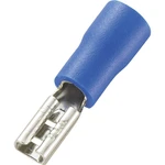 TRU COMPONENTS 737443 faston zásuvka  Šírka zástrčky: 2.8 mm Hrúbka konektora: 0.8 mm 180 ° čiastočne izolované modrá 10