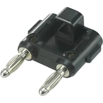 TRU COMPONENTS TC-R8-84 spojovací konektor čierna Ø pin: 4 mm Rozostup hrotov: 19 mm 1 ks