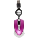 Verbatim Go Mini Wi-Fi myš USB optická ružová 3 null 1000 dpi s káblovým vozíkom