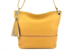 Dámská kožená kabelka crossbody Arteddy - hořčicová