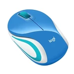 Myš Logitech Wireless Mini Mouse M187 (910-002733) modrá bezdrôtová myš • optický senzor • rozlíšenie 1 000 DPI • 3 tlačidlá • životnosť batérie: 6 me