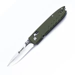 Zavírací nůž G746 Ganzo® – Stříbrná čepel – Satin, Zelená (Barva: Zelená, Varianta: Stříbrná čepel – Satin)