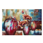 75*50cm Unframed Canvas Hanging Picture Decor Wall Art Poster Picture Painting Watercolor Flower Home Office Supplies