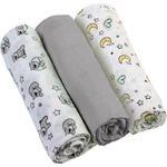 BabyOno Diaper Super Soft látkové plienky Grey 70 × 70 cm 3 ks