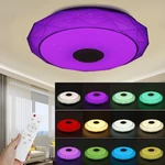 40CM bluetooth WiFi APP LED Ceiling Light RGB Music Speaker Dimmable Lamp + Remote Control