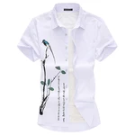 Men T-shirt Printed Casual Loose Short Sleeve Breathable Quick Dry Blouse Outdoor Hiking