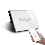 MAKEGOOD Tuya 110-240V 2.4 GHz Wifi Switch Dual Track Control Switch Screen Window Curtain App Control Smart Switch