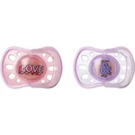 Tomme Tippee Šidítko s měkkým okrajem latex 2 ks 6-18 m basic růžové