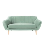 Mentolovozelená zamatová pohovka Mazzini Sofas Sardaigne, 158 cm