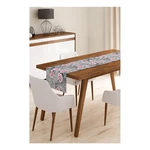 Behúň na stôl z mikrovlákna Minimalist Cushion Covers Grey Roses, 45 x 140 cm