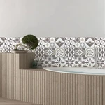 Súprava 9 nástenných samolepiek Ambiance Tiles Azulejos Geometric, 10 × 10 cm