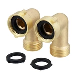 MATTC Male x Female Thread 3/4" 90° Elbow Connector Bending JointsCopper Metal Threaded Water Pipe Connector Angle Bend